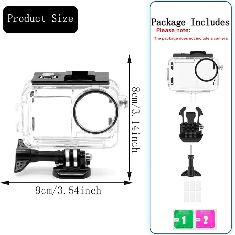 PCTC 45M(148ft) Waterproof Case for DJI Osmo Action5 Pro, Accessories for DJI Osmo Action5 Pro/4/3 Waterproof Case,Protective Underwater Dive Housing Shell with Bracket Accessories - Image 2